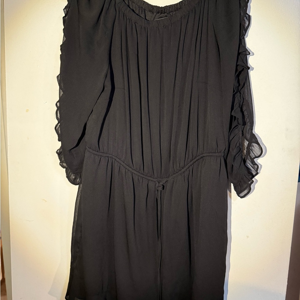City Chic Black Pleated Romper size 18